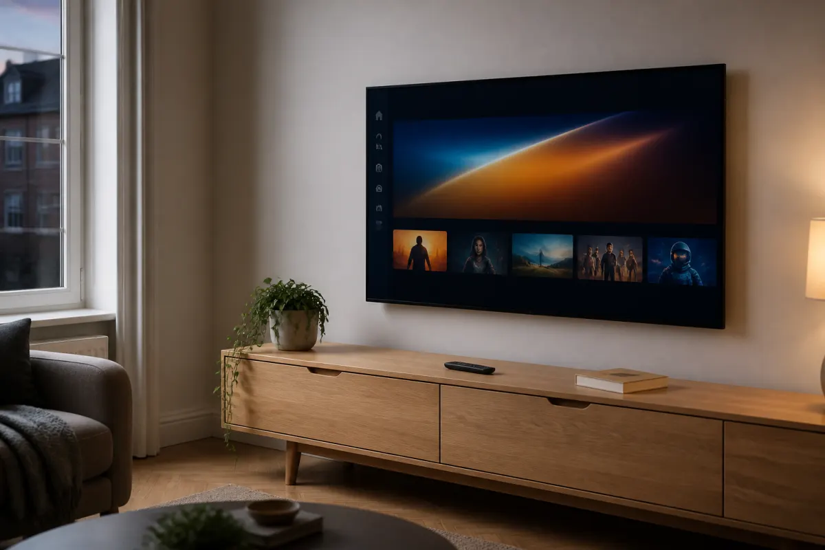 Living room TV ready for Digitalizard IPTV setup